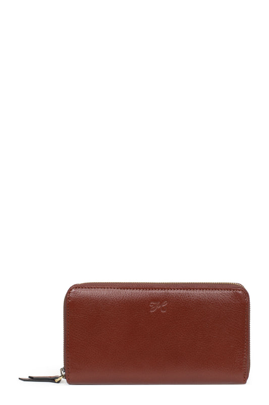 Long wallet - Stop RFID - Leather - Marron