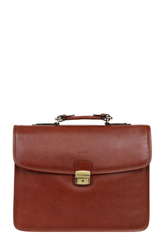 Cartable - A4 - Cuir - Marron