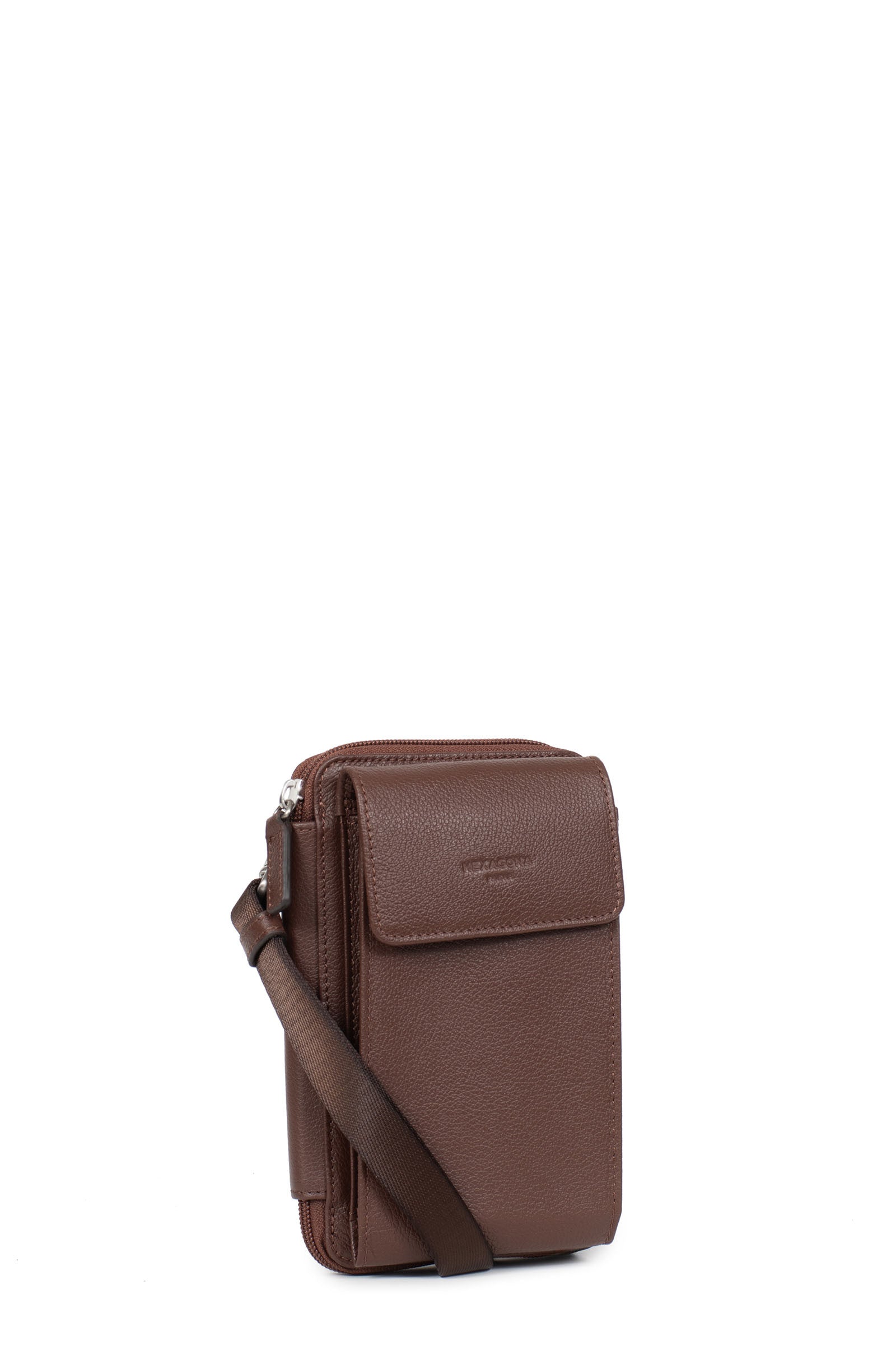 Phone pouch with wallet - Stop RFID - Cowhide leather