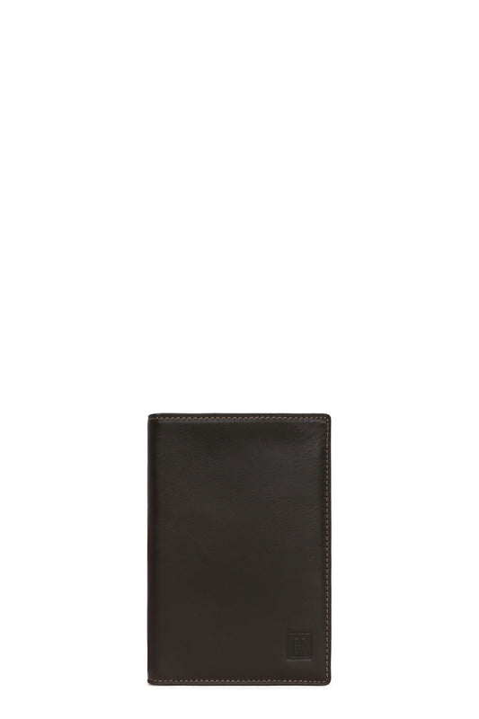 Portfel europejski - 2 skrzydła - Skóra - Marron