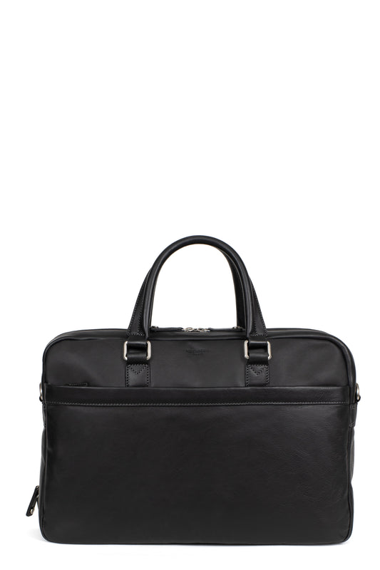 Briefcase - 17" & A4 - Leather - Noir