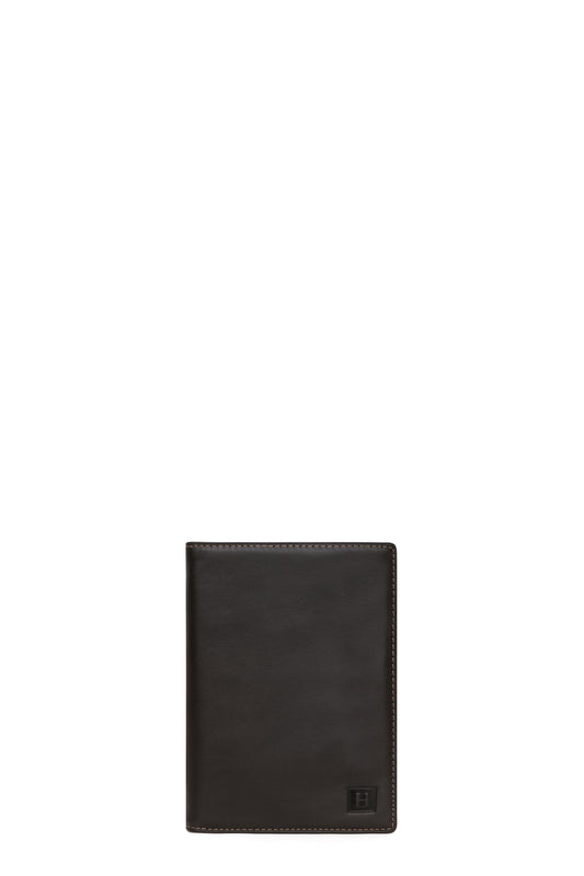 Portfel europejski - 3 skrzydła - Skóra - Noir