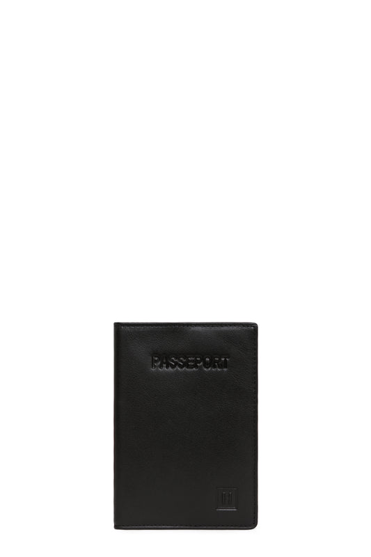Reisepasshülle - 1 Fach - Leder - Noir