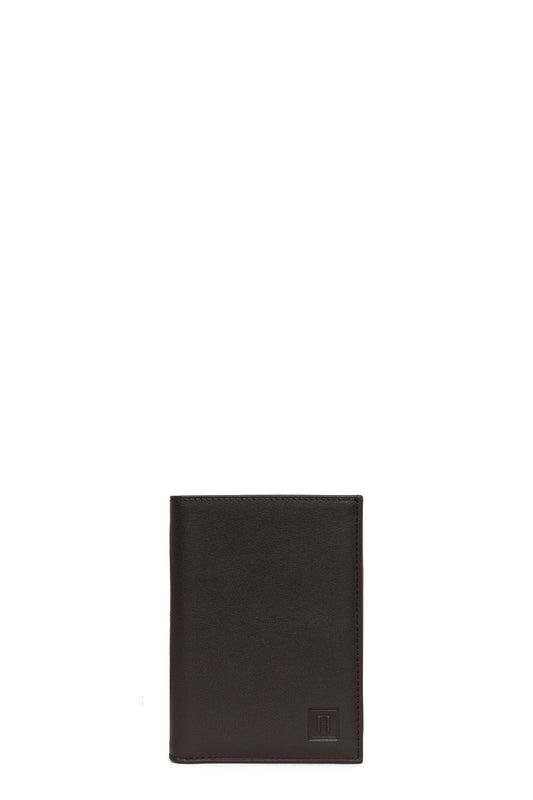 European wallet - 2 flaps - Leather - Marron