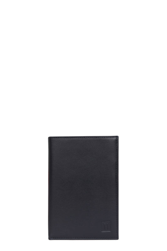 European wallet - 3 flaps - Leather - Marine