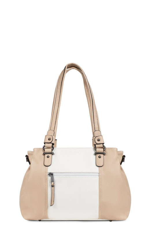 Torba na ramię 2 uchwyty - Blanc/ivoire