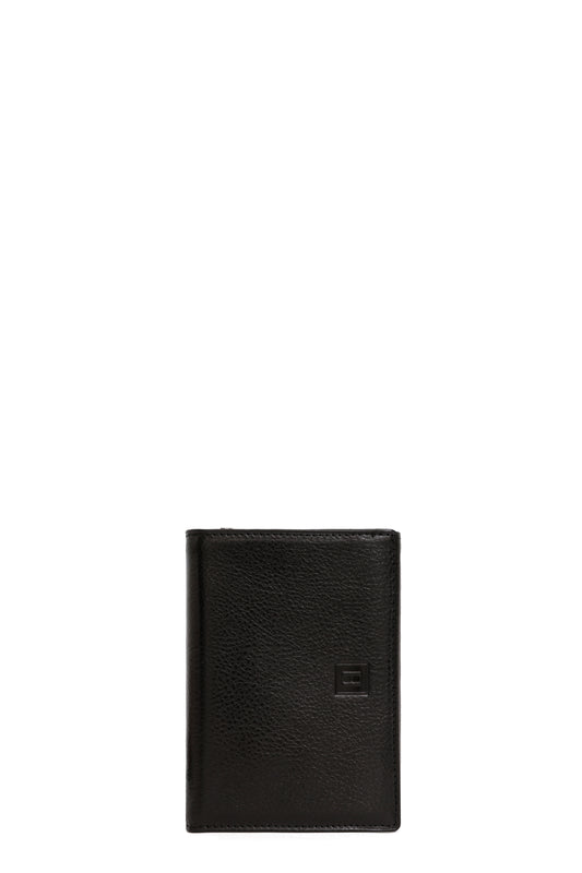 Portefeuille - 2 volets - Cuir - Noir