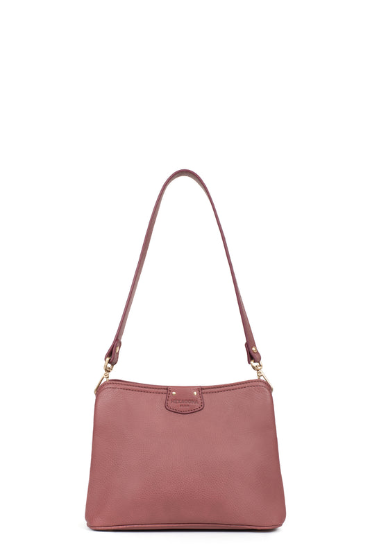 Sac porté épaule 1 anse - Cuir - Cassis