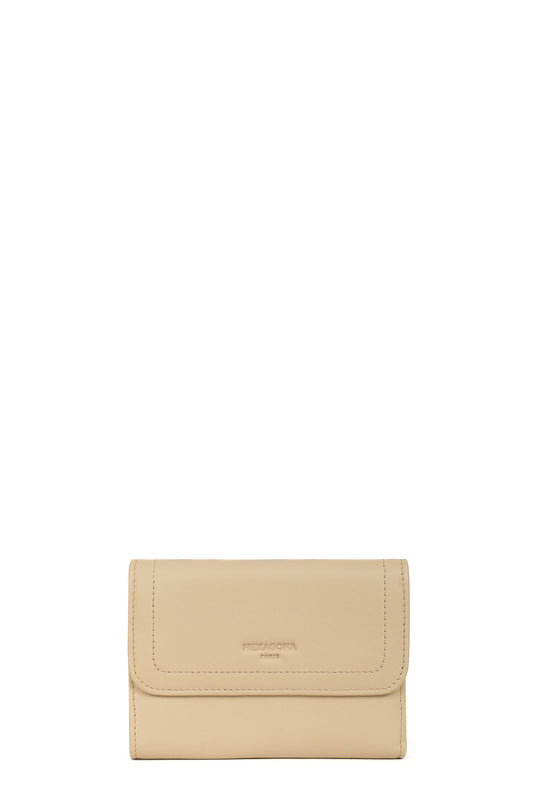 Wallet - 1 flap - RFID Stop - Leather - Sable