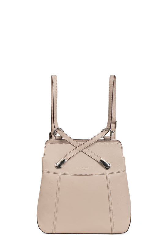 Transformierbare Tasche - Leder - Chocolat