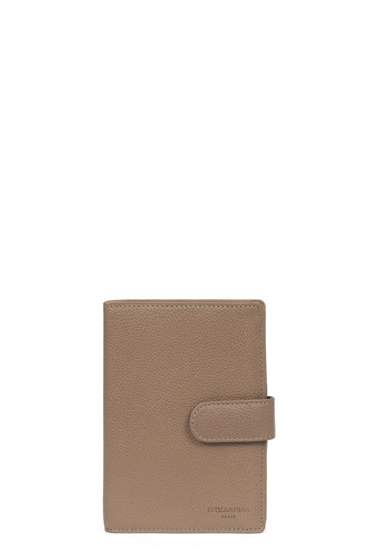 Portefeuille européen - 2 volets - Cuir - Noir