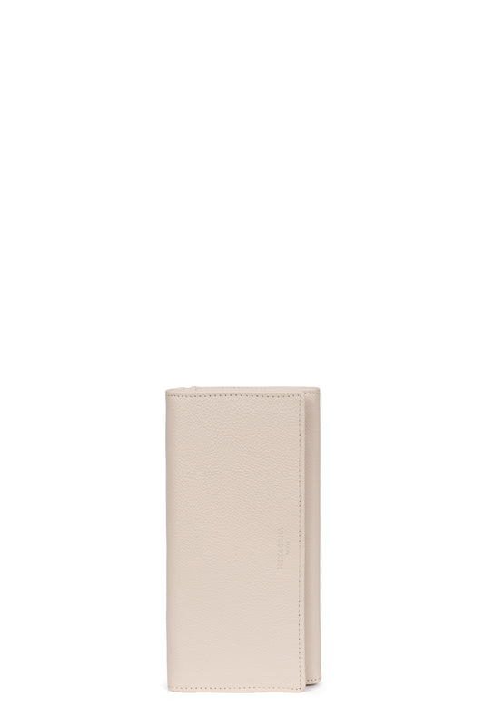 Long wallet - 1 flap - Leather - Ivoire