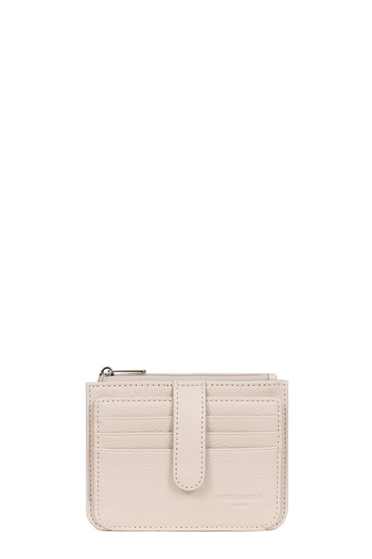 Porte-cartes - 1 volet - Cuir - Ivoire