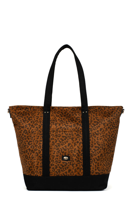 Sac cabas porté épaule - A4 - Imprimé-fauve