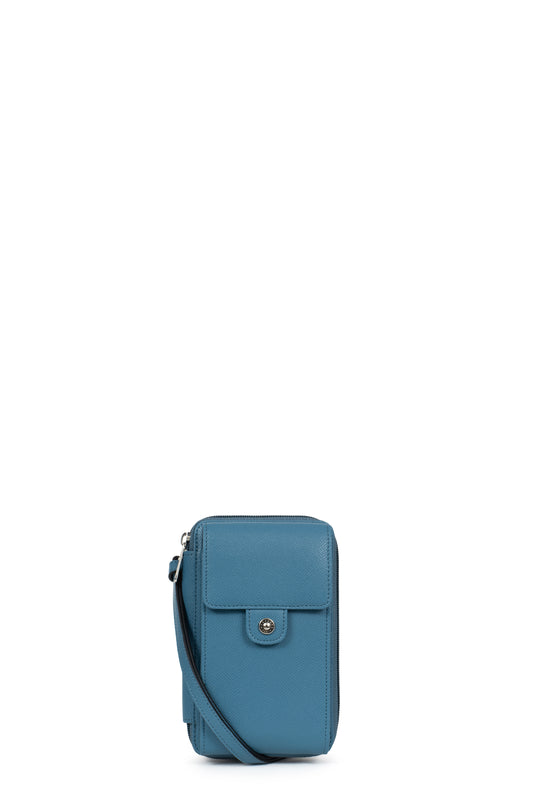 Cellphone purse with wallet - RFID blocking - Bleu