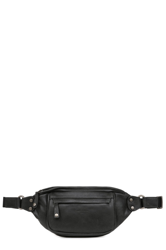 Sac banane - Cuir - Noir
