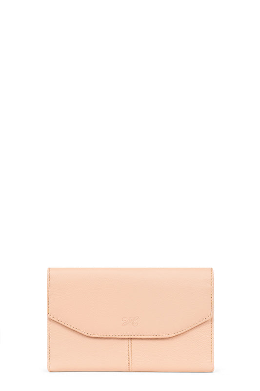 Compagnon de voyage - 2 volets - Stop RFID - Cuir - Nude