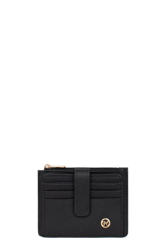 Porte-cartes - 1 volet - Cuir - Noir