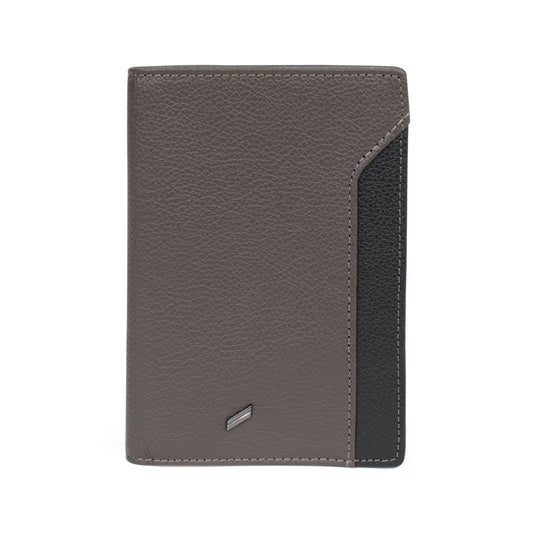 Reisepasshülle - 1 Fach - RFID-Blockierung - Leder - Taupe/noir
