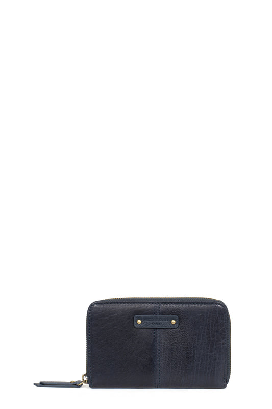 Porte-monnaie - Stop RFID - Cuir - Marine