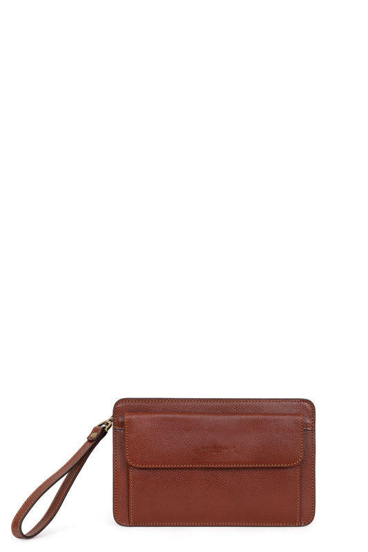 Pochette dragonne - Cuir - Marron