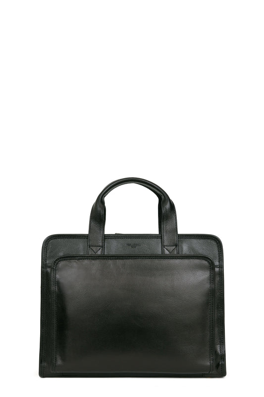 Briefcase - 15" & A4 - Leather - Noir