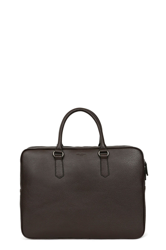 Aktetas - 15" &amp; A4 - Leer - Marron-foncé