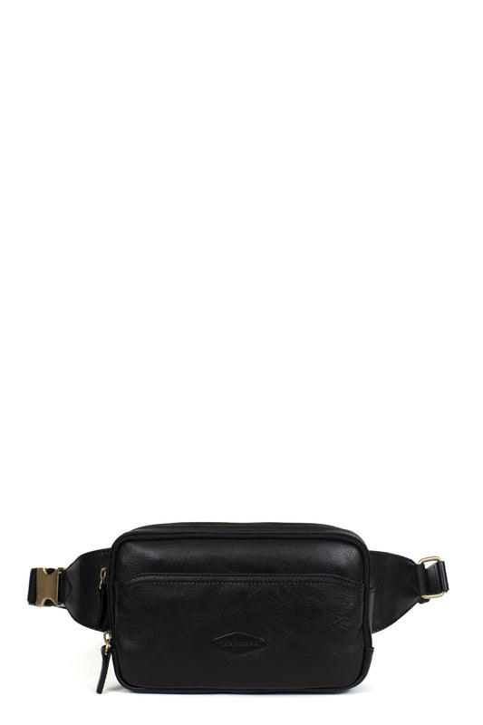 Sac banane - Cuir de vachette - Noir