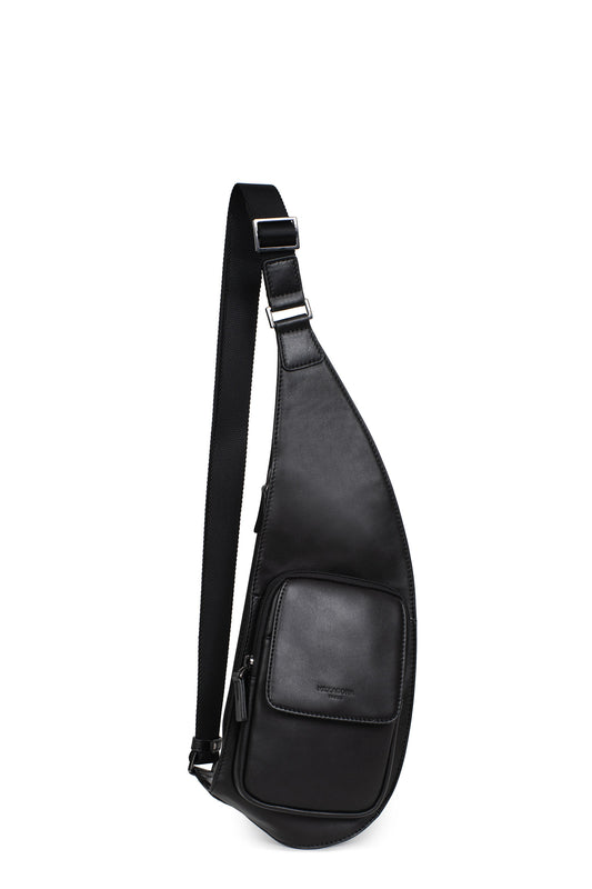 Sac monobretelle - Cuir - Noir