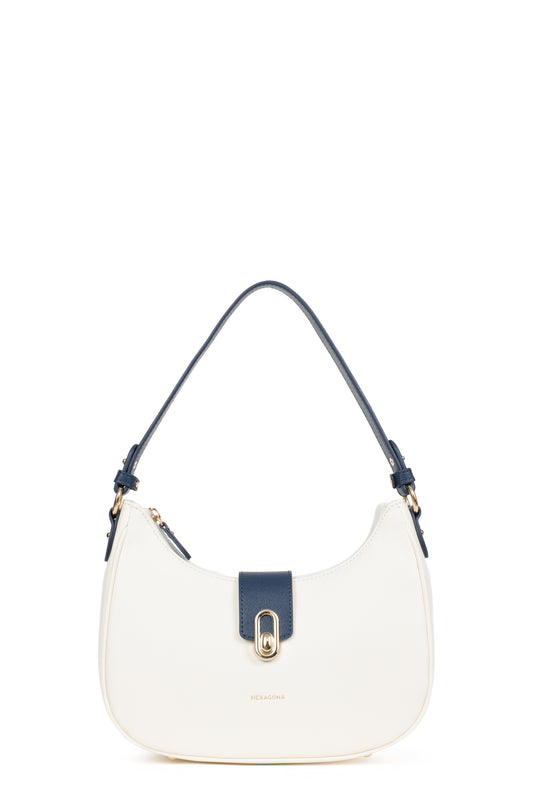 Sac porté épaule 1 anse - Blanc/marine