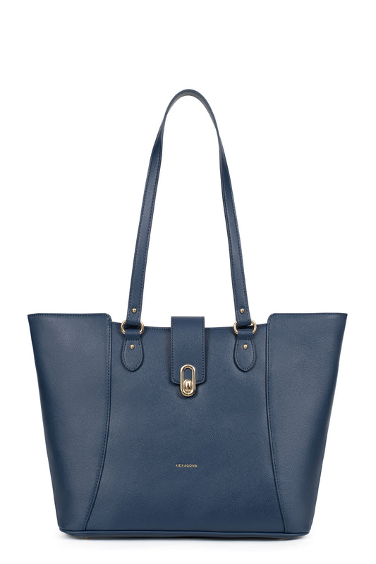 Sac cabas porté épaule - A4 - Blanc/vert-clair