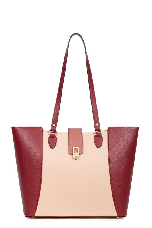 Borsa a spalla - A4 - Bordeaux/multicolore