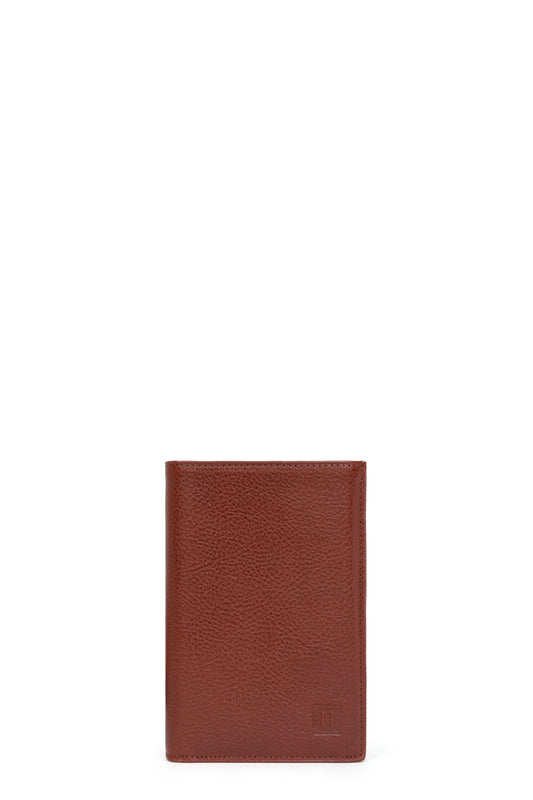 European wallet - 3 flaps - Leather - Marron