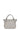 Handbag with 2 handles - Leather - Gris-clair