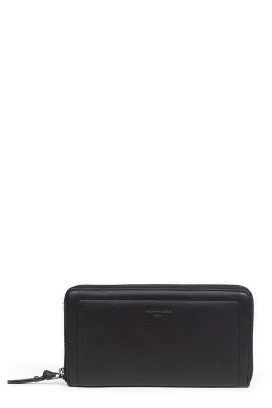 Portefeuille long - Stop RFID - Cuir - Noir
