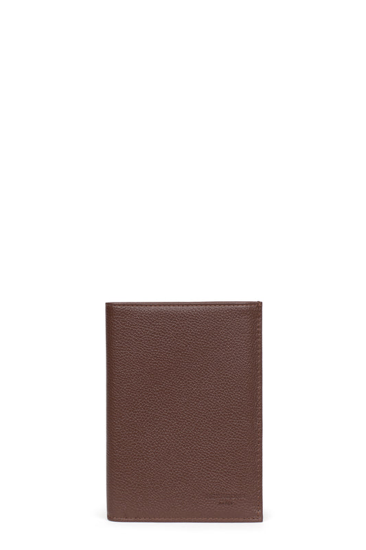European wallet - 3 flaps - Leather - Chocolat