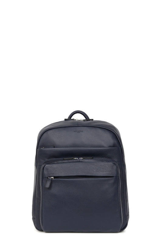 Sac à dos - 13" & A4 - Cuir - Marine