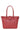 Sac cabas porté épaule - A4 - Cuir - Rouge-foncé