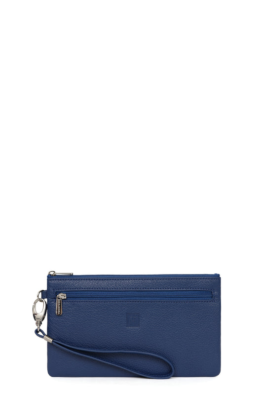 Wristlet pouch - Leather - Noir