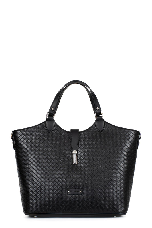 Sac porté main 2 poignées - Noir