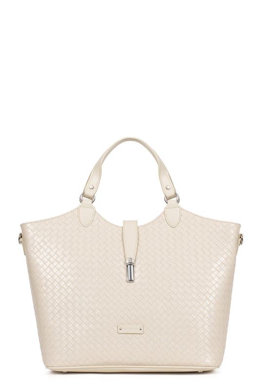 Sac porté main 2 poignées - Ivoire