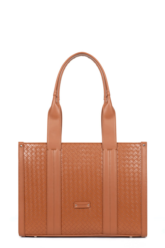 Sac porté épaule 2 anses - Caramel