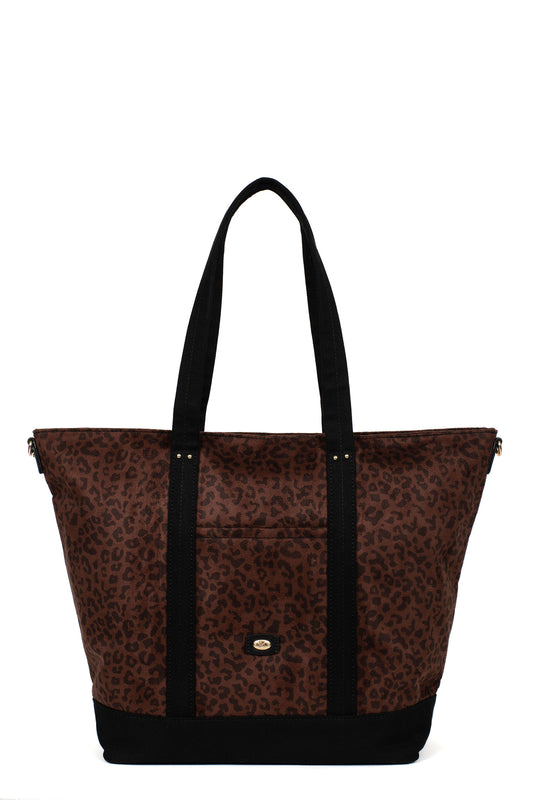 Sac cabas porté épaule - A4 - Imprimé-chocolat