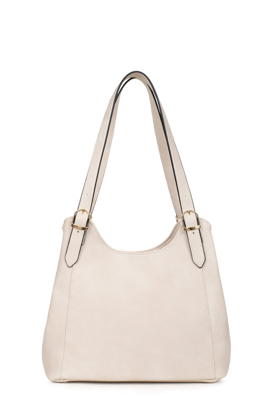 Sac porté épaule 2 anses - Ivoire