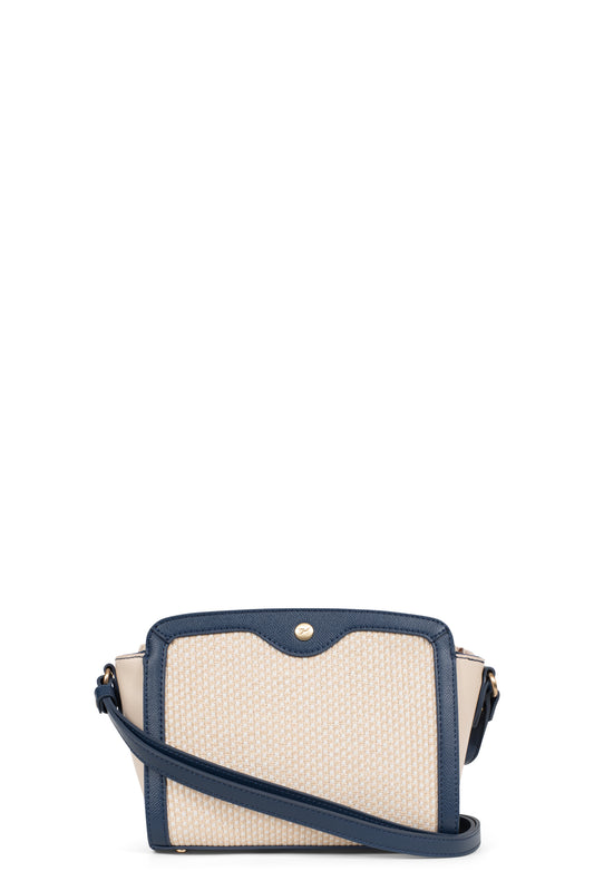 Sac porté travers - Beige/marine