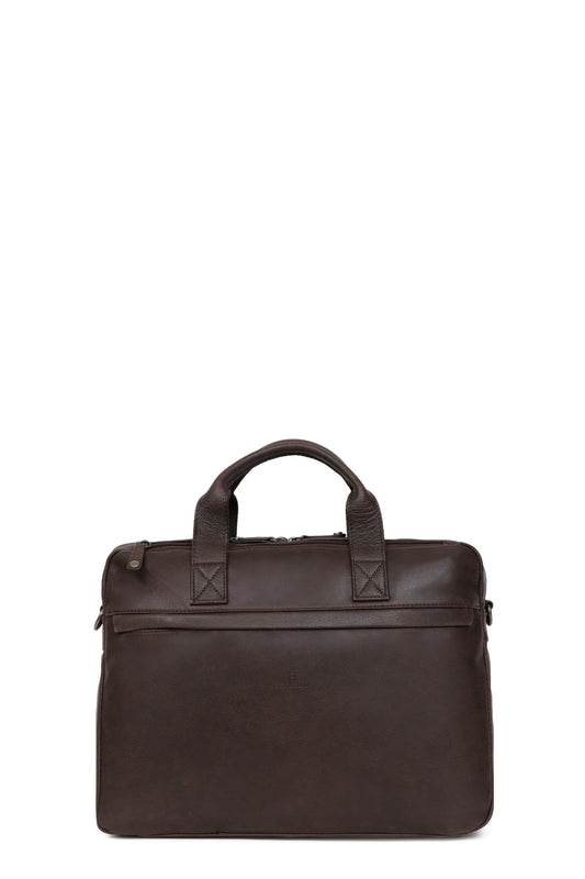 Briefcase - 15" & A4 - Leather - Marron