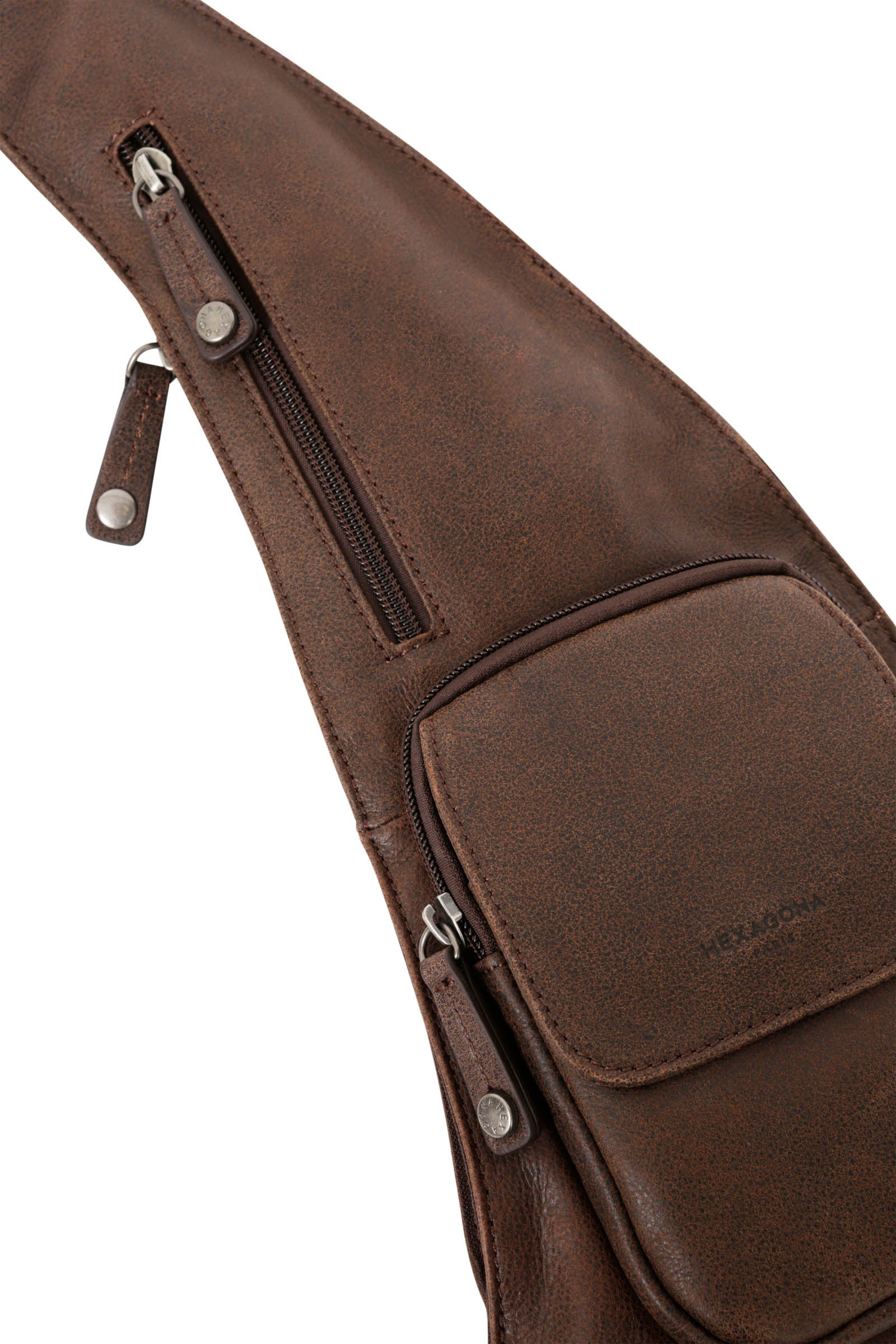 Hexagona - Porte-Monnaie 1 volet - Compatible Cartes de crédit - pour Homme - Collection Instinct - Marron - en Cuir Hexagona - Porte-Monnaie 1 volet - Compatible Cartes de crédit - pour Homme - Collection Instinct - Marron - en Cuir
