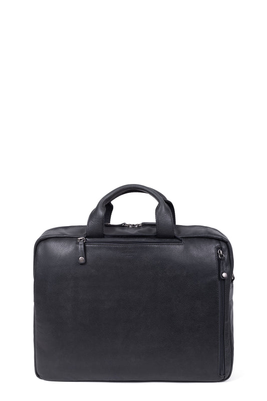 Sac transformable - 15" & A4 - Cuir - Noir