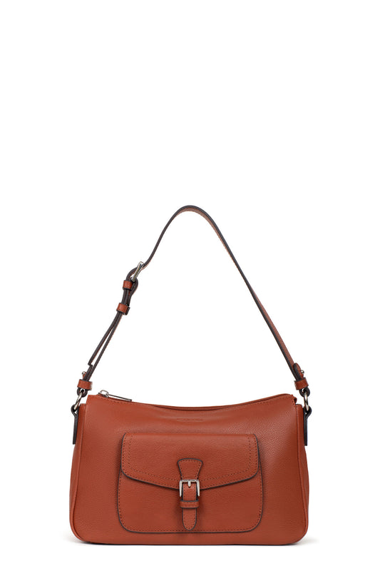 Sac porté épaule 1 anse - Cuir - Bordeaux