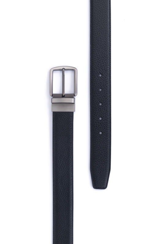 Ceinture ajustable - Cuir - Noir